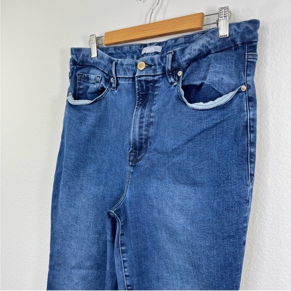 GOOD AMERICAN Always Fits Good Classic Straight Leg Jeans size 14-18 - Picture 3 of 9